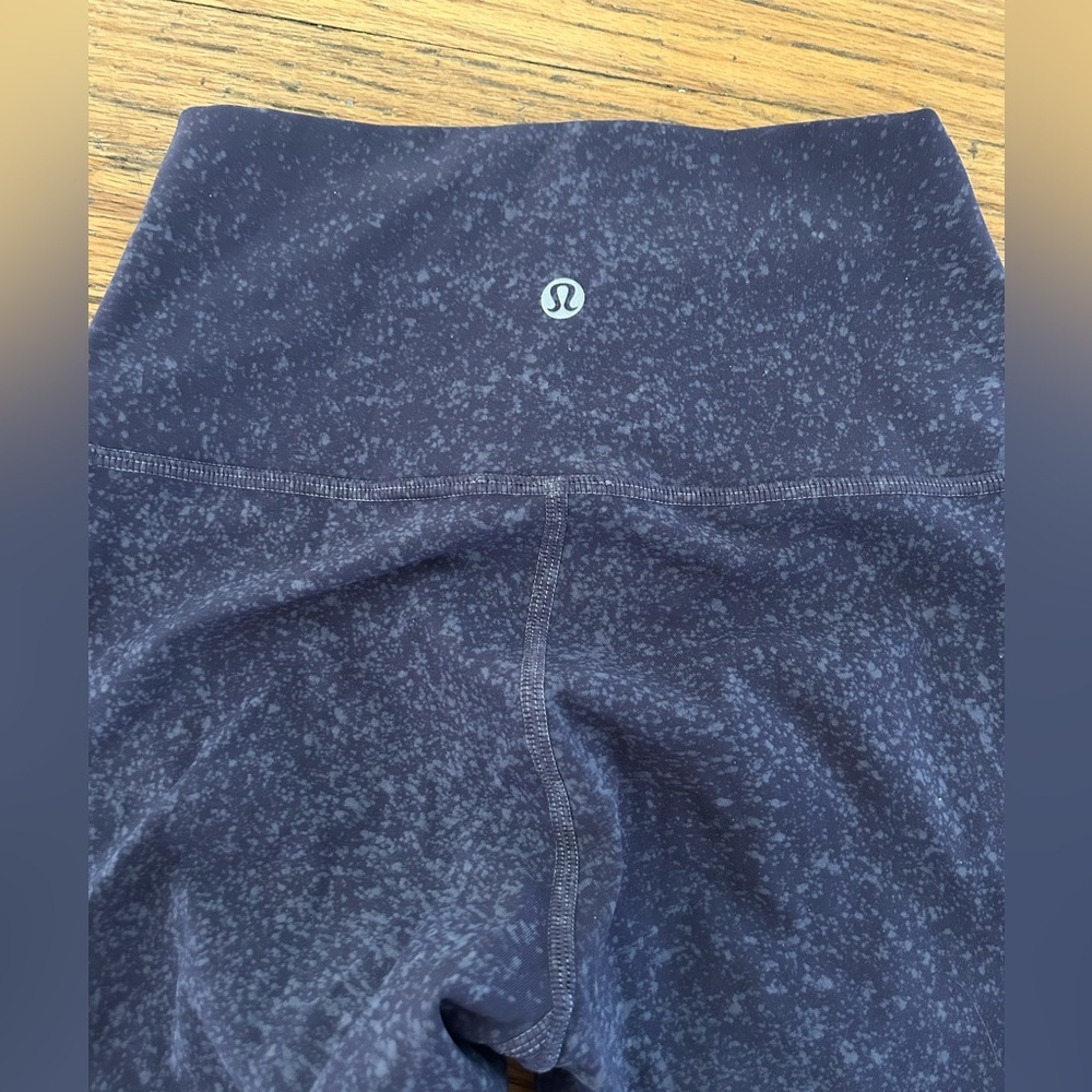 Lululemon Wunder Under High-Rise Crop 21" *Spray Full-On Indigo Spray Cadet Blue - Picture 5 of 7